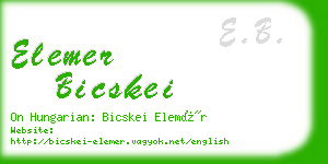 elemer bicskei business card